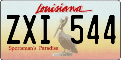 LA license plate ZXI544