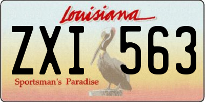LA license plate ZXI563
