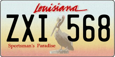 LA license plate ZXI568