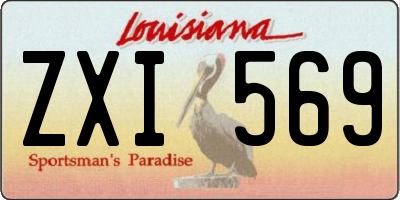 LA license plate ZXI569