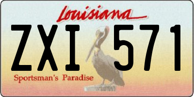 LA license plate ZXI571
