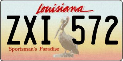 LA license plate ZXI572