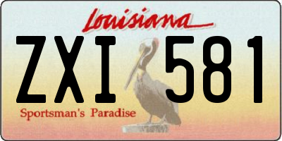 LA license plate ZXI581