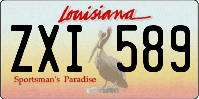LA license plate ZXI589