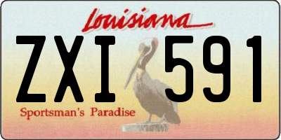 LA license plate ZXI591
