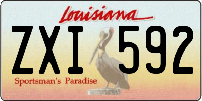 LA license plate ZXI592