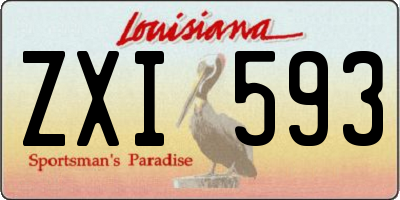 LA license plate ZXI593