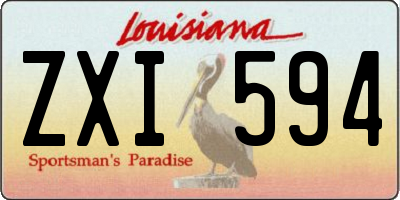 LA license plate ZXI594