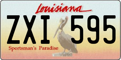 LA license plate ZXI595