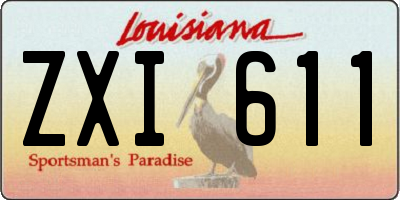 LA license plate ZXI611
