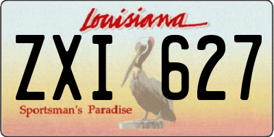 LA license plate ZXI627