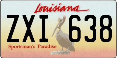 LA license plate ZXI638