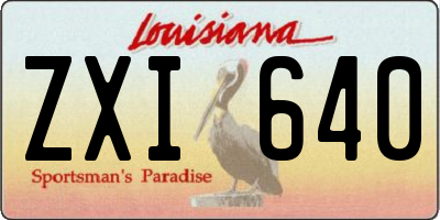 LA license plate ZXI640