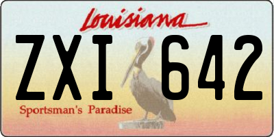 LA license plate ZXI642