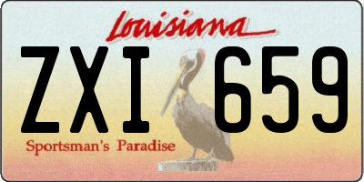 LA license plate ZXI659