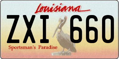 LA license plate ZXI660