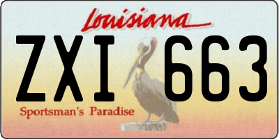 LA license plate ZXI663