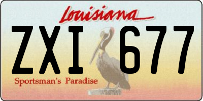 LA license plate ZXI677