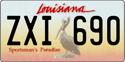 LA license plate ZXI690