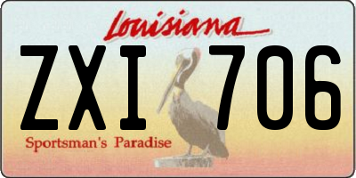 LA license plate ZXI706
