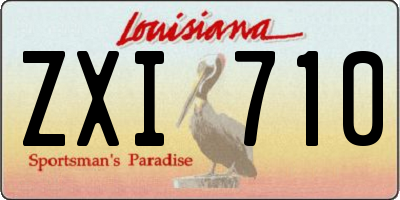 LA license plate ZXI710