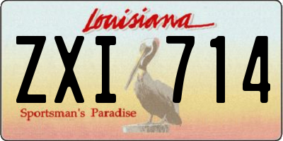 LA license plate ZXI714