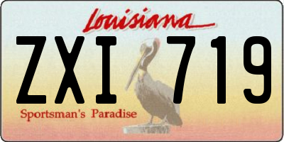 LA license plate ZXI719