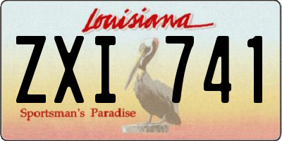 LA license plate ZXI741
