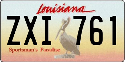LA license plate ZXI761