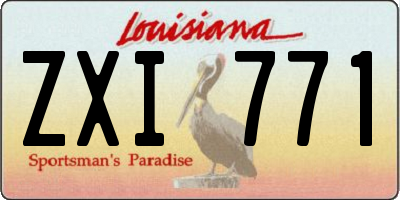LA license plate ZXI771