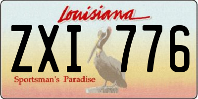 LA license plate ZXI776