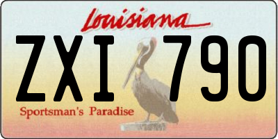 LA license plate ZXI790