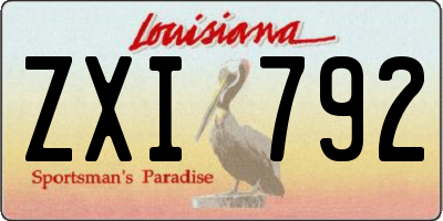 LA license plate ZXI792