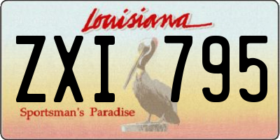 LA license plate ZXI795