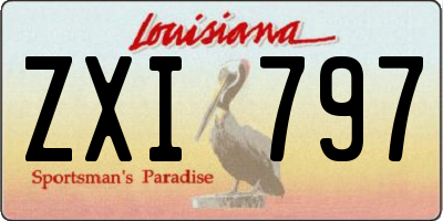 LA license plate ZXI797