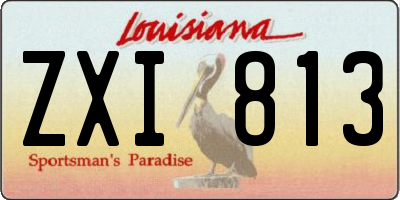 LA license plate ZXI813