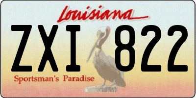 LA license plate ZXI822
