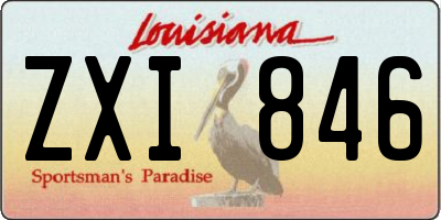 LA license plate ZXI846