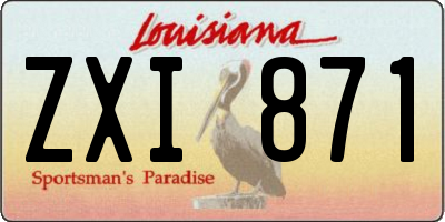 LA license plate ZXI871