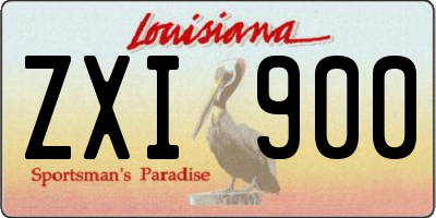 LA license plate ZXI900