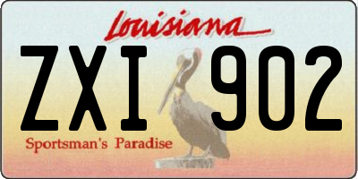 LA license plate ZXI902