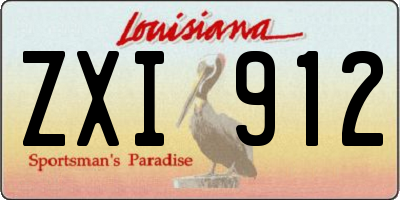 LA license plate ZXI912