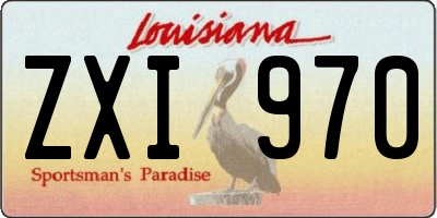 LA license plate ZXI970