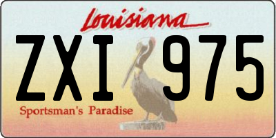 LA license plate ZXI975