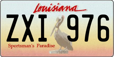 LA license plate ZXI976