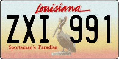 LA license plate ZXI991