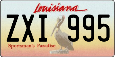 LA license plate ZXI995