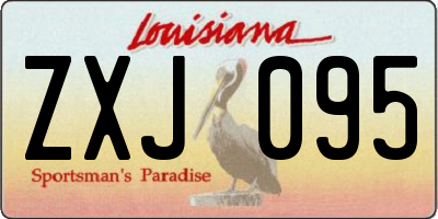 LA license plate ZXJ095