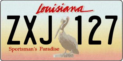 LA license plate ZXJ127
