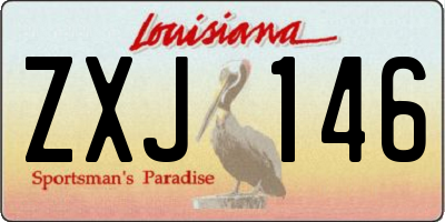 LA license plate ZXJ146